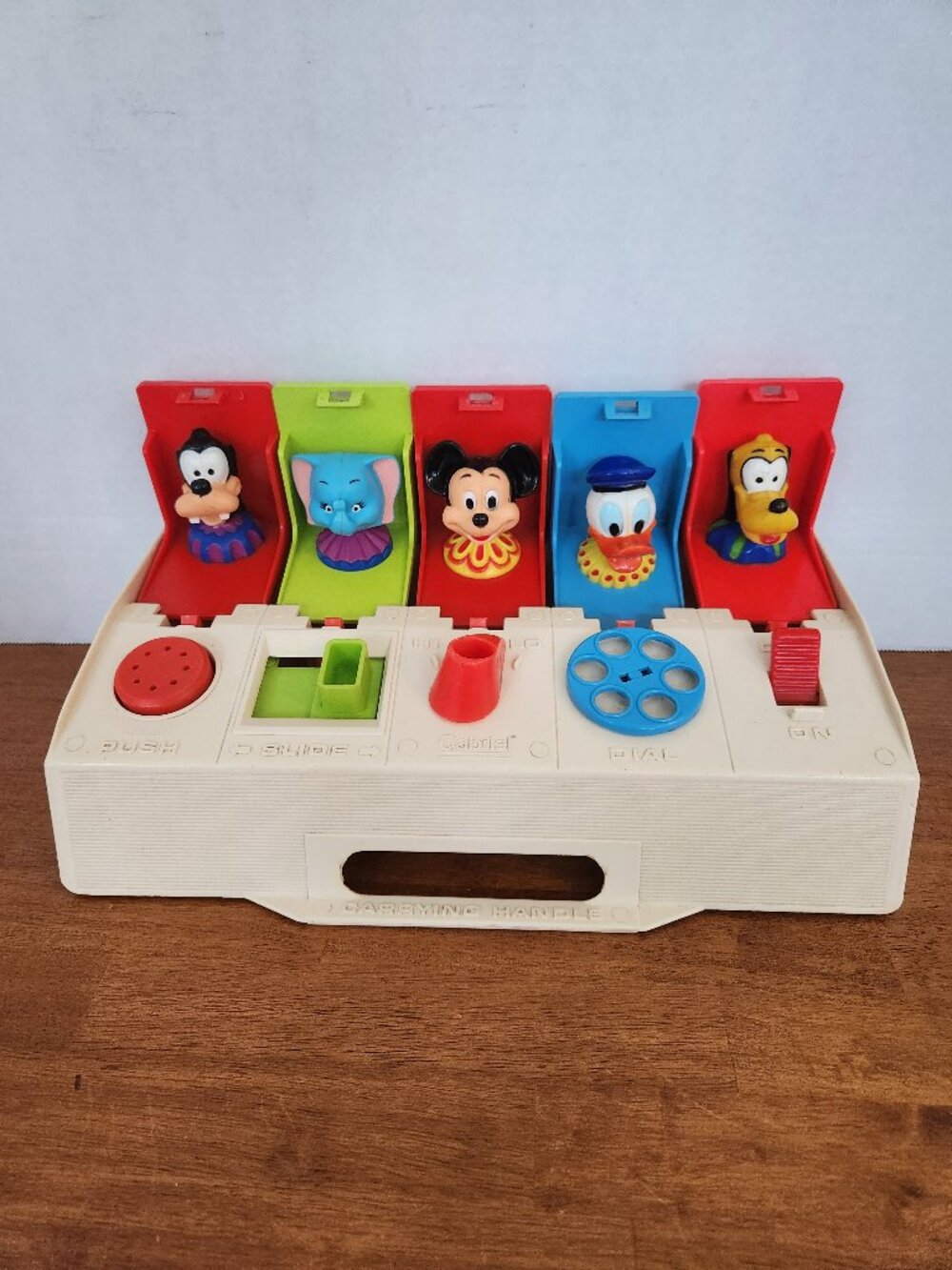 Vintage 1975 Gabriel Disney Poppin Pals Pop Up Toy Mickey Donald Goofy Dumbo